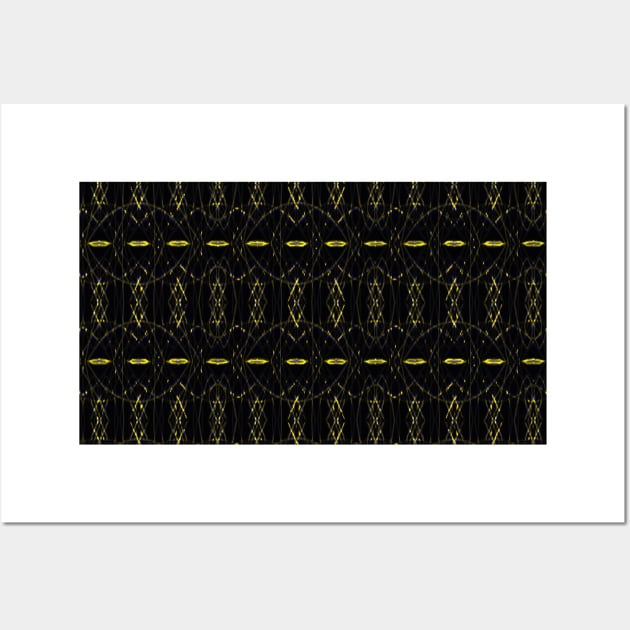 Black & Gold Stitch Pattern Wall Art by ArtistsQuest